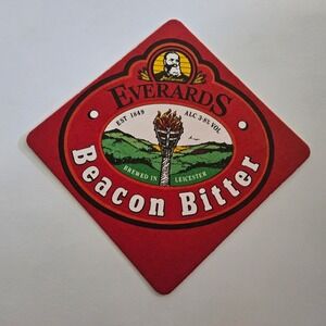 Everards Beacon Bitter Beer Coaster UK Advertising Collectible Pub‎ Bar
